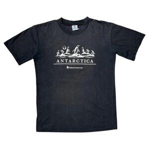 90s Vintage Antarctica Penguin T-shirt Holland America Line Cruise.